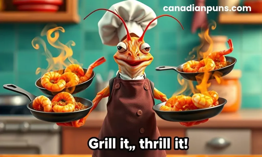 grill it thrill it shrimp puns