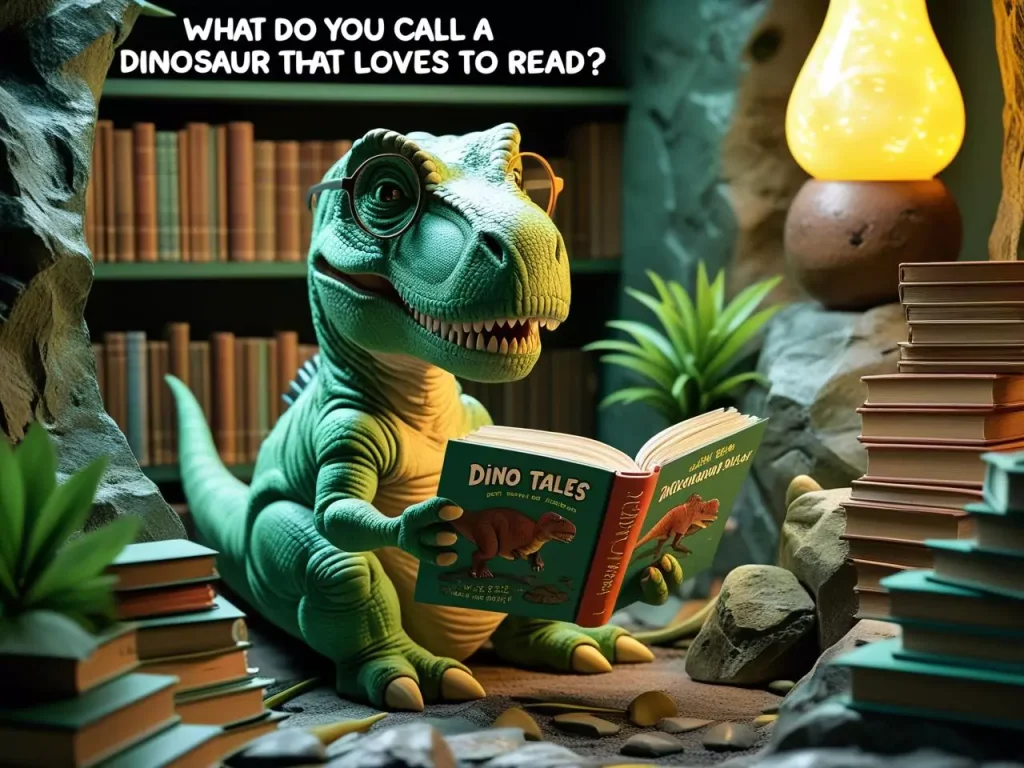 What do you call a dinosaur that loves to read dinosaur puns (2)