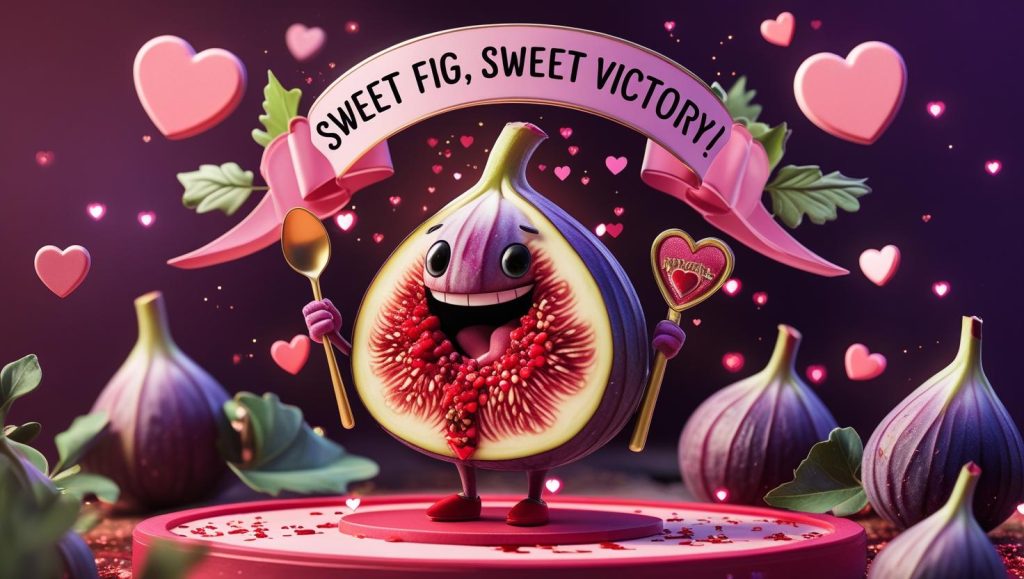 You stole my heart like a snack time champ fig puns valentinesday card