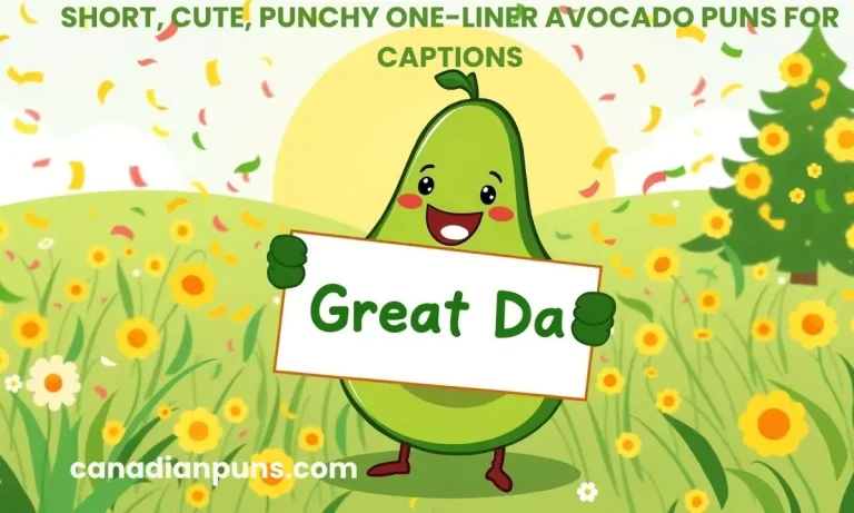 short cute punchy one liner avocado puns for captions